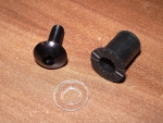 Schraube M5 x 15mm mit Gummi und Scheibe in schwarz