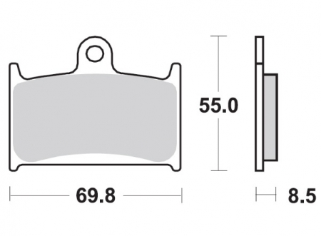 SBS Bremsbeläge für Triumph Daytona 1000 (98PS) 91-95