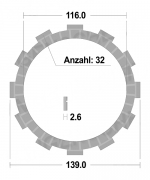 Suzuki GSX-R 1100 1993 – 1996 FCC Reiblamellen