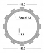 Suzuki GSX1400 2001 – 2010 FCC Reiblamellen