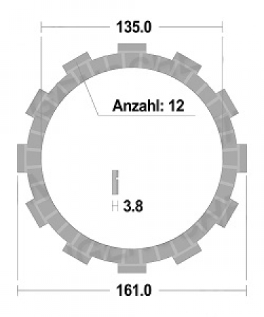 Suzuki SV1000 S 2003 – 2007 FCC Reiblamellen