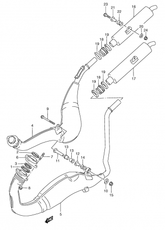 1418113A01 Gasket, Exhaust Pipe / Auspuff Dichtring Nr. 1