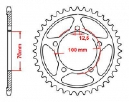 BMW HP4 1000 ABS / BMW HP4 1000 Competition ABS MRG Aluminium Kettenrad 520/41 Zähne Silber