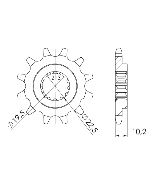 Beta Jonathan 350 2002 – 2006 Ritzel Supersprox 520 - 15Z