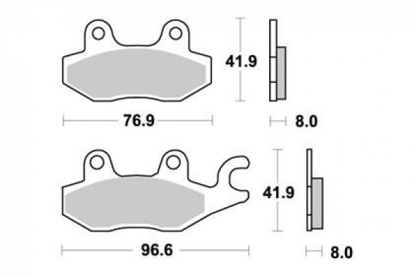 SBS Bremsbeläge für Triumph Tiger 900 93-98