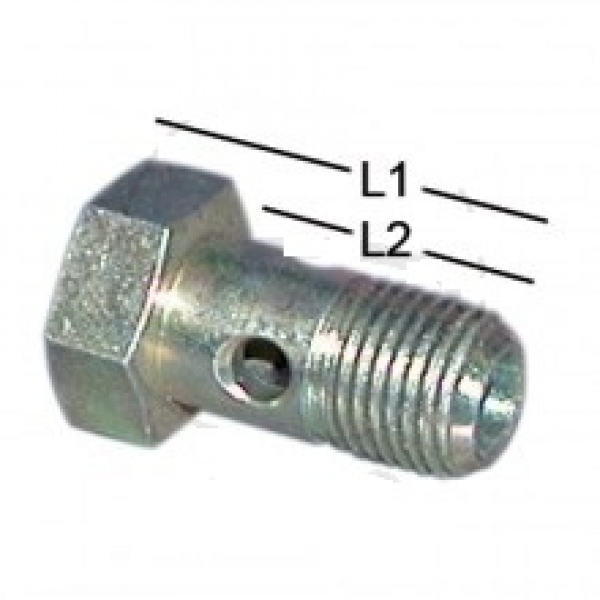 Hohlschraube für Bremsschlauch MQGewinde: M10 x 1,0 Schlüsselweite: 14 mm Länge: 27,00 mm