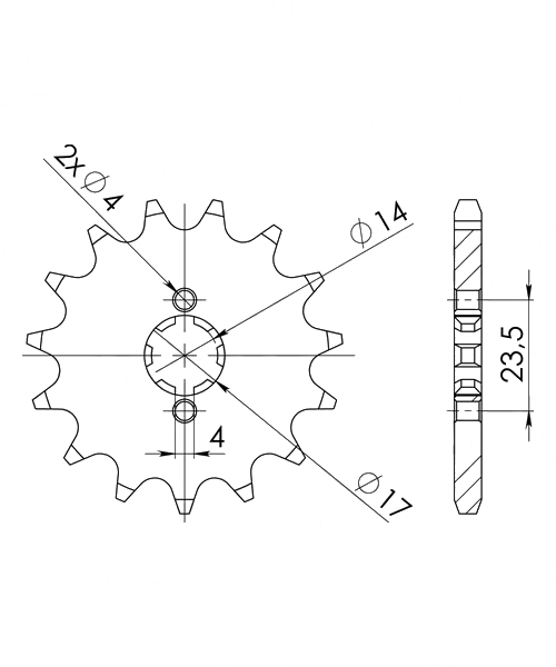 Derbi Senda SM DRD Evo 50 2009 – 2010 Ritzel Supersprox 420 - 11Z