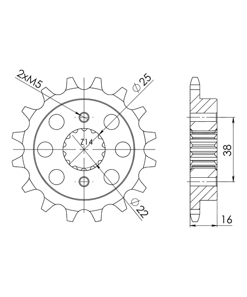 Ducati 888 SP /SP4 /SPS 1990 – 1992 Ritzel Supersprox 520 - 16Z