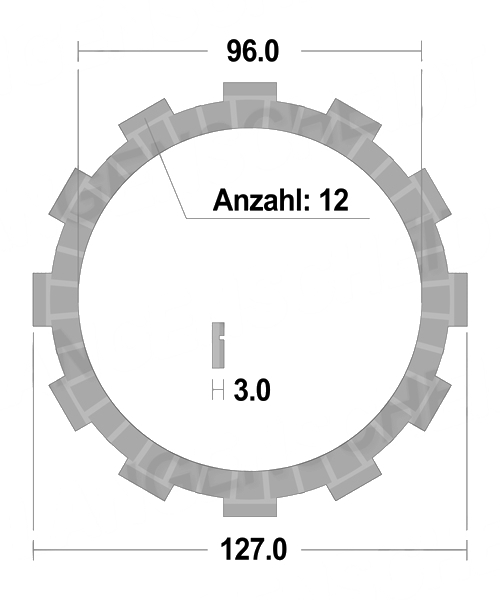 Suzuki RM125 1979 – 1987 FCC Reiblamellen