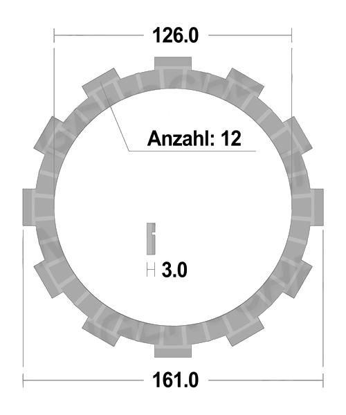 Suzuki GSX-R 1300 Hayabusa  2011 – 2014 FCC Reiblamellen