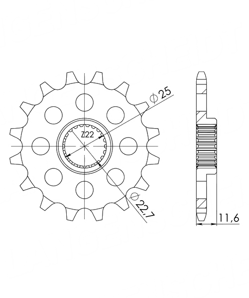 Polaris 2x4 300 1994 - 1995 Ritzel Supersprox 520 - 13Z