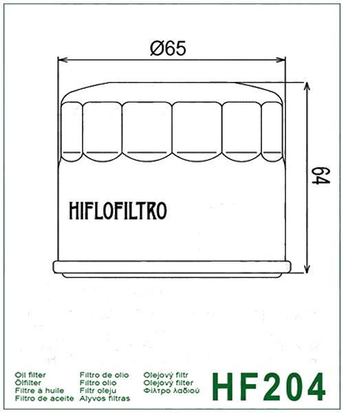 Suzuki LT-V 700 Quadrunner 2004 – 2010 HIFLO Ölfilter HF204RC