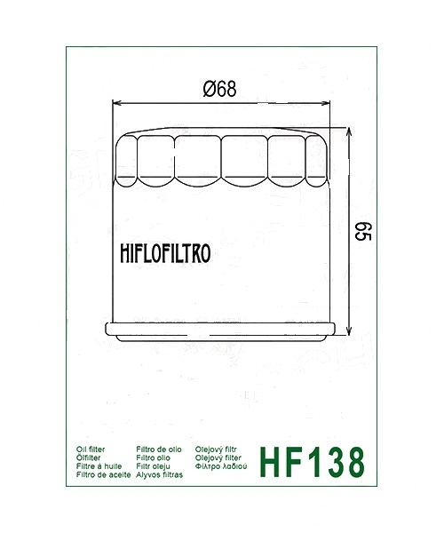 Suzuki VL800 Intruder 2001 – 2014 HIFLO Racing Ölfilter HF138RC