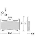 SBS Bremsbeläge für Yamaha TZR 250 1989 – 1992